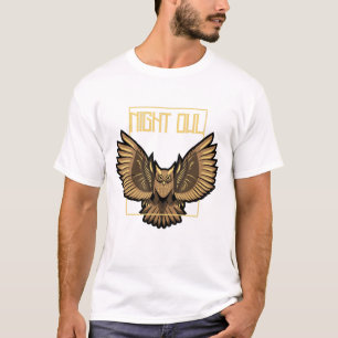 Camiseta Lechuza marrón simple