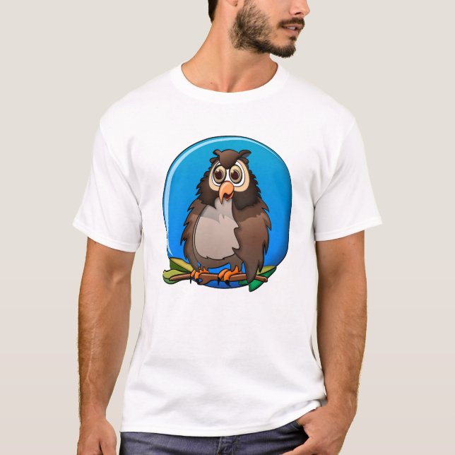 Camiseta Lechuza Moon Azul (Anverso)