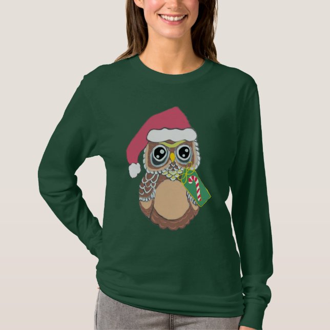 Camiseta Lechuza navidad (Anverso)