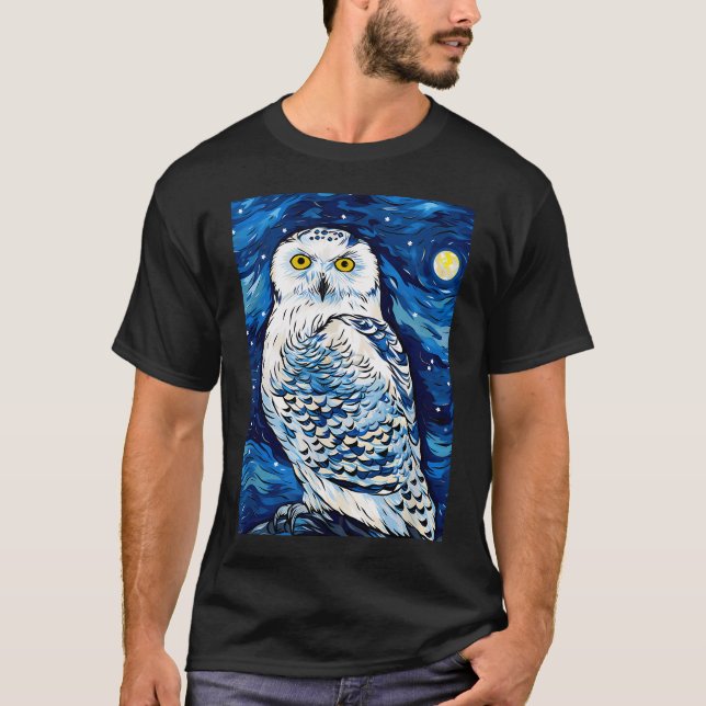 Camiseta Lechuza Nival Noche Estrellada (Anverso)