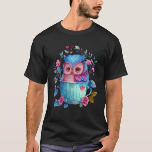 Camiseta Lechuza Nocturna de la Mitología Forestal de Lechu