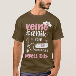 Camiseta Lechuza nocturna Keine Panik Die Nachteule Regelt 
