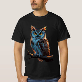 Camiseta Lechuza Nocturno: Gráfica divertida y desaliñada