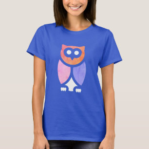 Camiseta Lechuza Nocturno, Hermoso Arte Pop De Color Púrpur