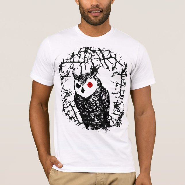 Camiseta Lechuza Ojo Rojo (Anverso)