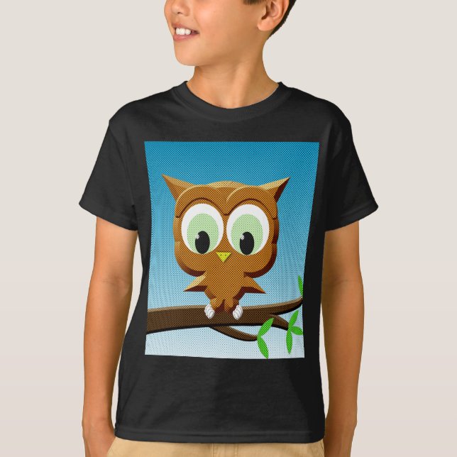 Camiseta Lechuza Personalizado de impresión de noticias (Anverso)
