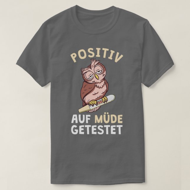 Camiseta Lechuza Positiva En Enfermera De Turno De Noche Ca (Diseño del anverso)