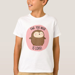 Camiseta Lechuza Que Necesitas Es Amor Gracioso Lechuza Mar