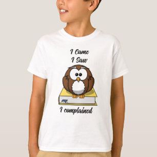 Camiseta Lechuza sabia en un libro - Personalizado educada