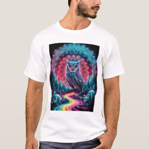 Camiseta Lechuza sicodélica Mandala - Arte forestal trippy