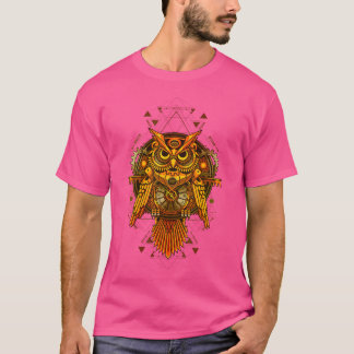 Camiseta Lechuza Steampunk Mecánica.