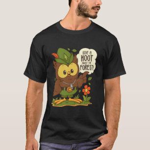 Camiseta Lechuza Woodsy Da Un Caos Sobre El Día Del Árbol F