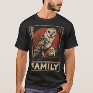 Camiseta Lechuza y lechuza - Momento familiar sabio y amabl
