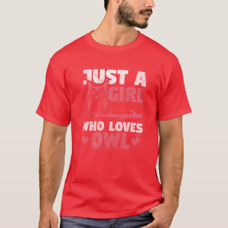 Camiseta Lechuzas de pájaro chica de la dieta nocturna