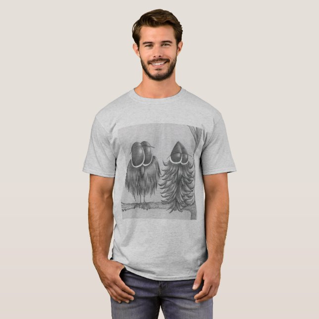 Camiseta Lechuzas divertidas (Anverso completo)