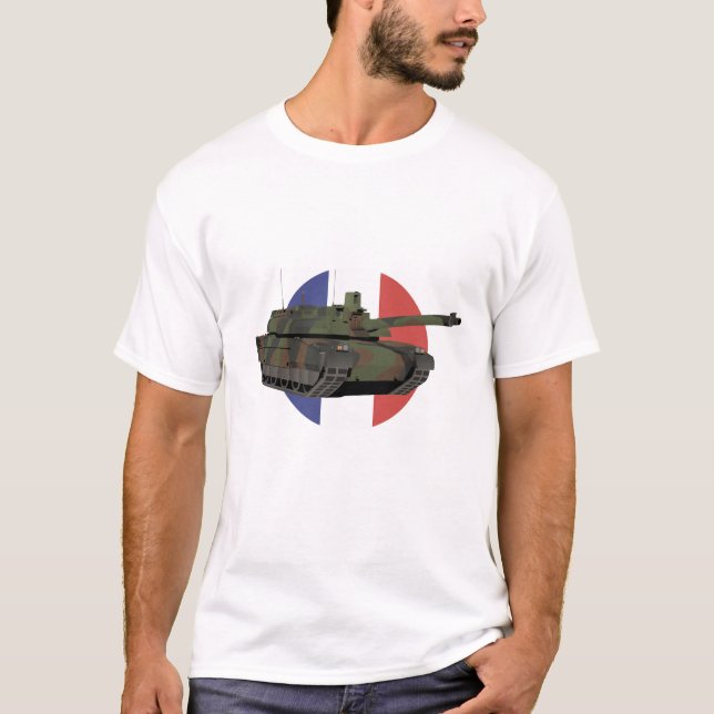 Camiseta Leclerc del tanque francés con bandera (Anverso)