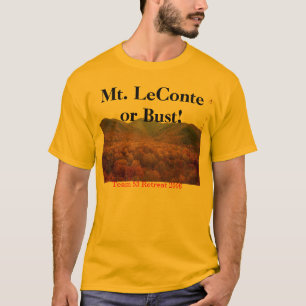 Camiseta ¡leconte 1 del mt, Mt. LeConte o busto! , el