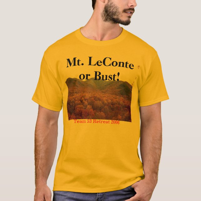 Camiseta ¡leconte 1 del mt, Mt. LeConte o busto! , el (Anverso)