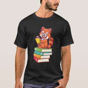 Camiseta Lector Cute Red Panda Reader Red Pandas Book Lover