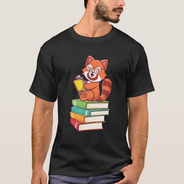 Camiseta Lector Cute Red Panda Reader Red Pandas Book Lover (Anverso)