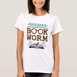 Camiseta Lector de Avid Book de gusano profesional