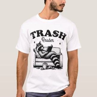 Camiseta Lector de canciones Raccoon Book Lover Pun
