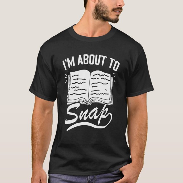 Camiseta Lector De Libros A Punto De Ajustar La Lectura De  (Anverso)