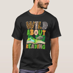 Camiseta Lector de libros de animales Lover - Wild About Re