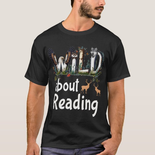 Camiseta Lector de libros de animales zoológicos Lover (Anverso)