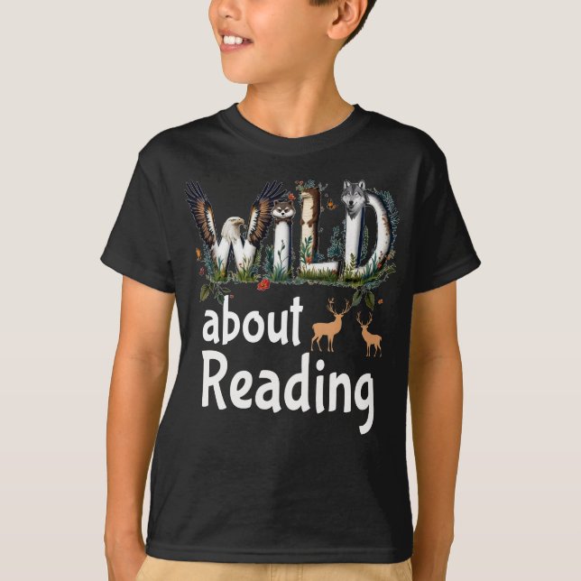 Camiseta Lector de libros de animales zoológicos Lover (Anverso)