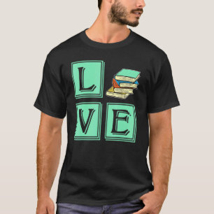 Camiseta Lector de libros de lectura de amor Nervio de comi