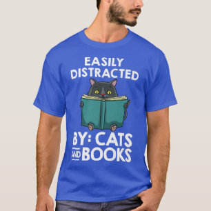 Camiseta Lector de libros de lectura de gato leyendo biblio
