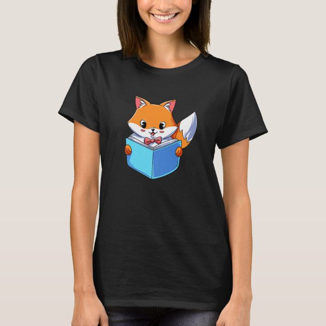 Camiseta Lector de libros de lectura Fox (Anverso)