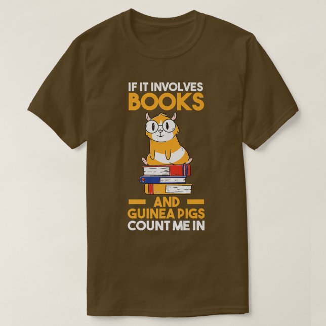 Camiseta Lector de libros de lectura Guinea Pig Premium 512 (Diseño del anverso)