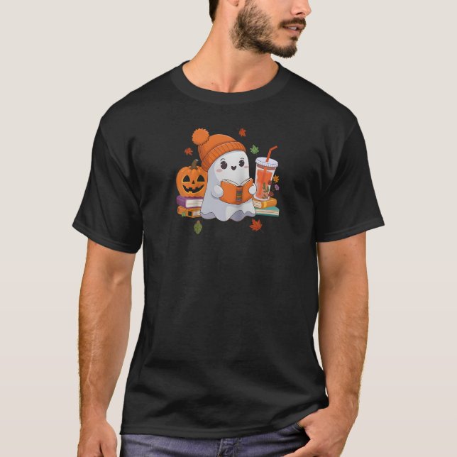 Camiseta Lector de libros de lecturas de fantasmas lindo ca (Anverso)