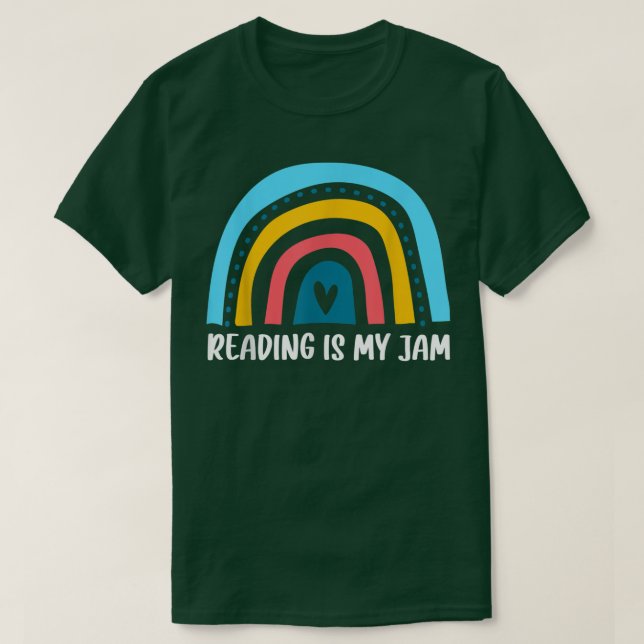 Camiseta Lector de libros de lombrices arcoiris leyendo lib (Diseño del anverso)