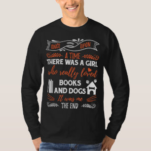 Camiseta Lector de libros divertidos Perro Lover Bonito reg