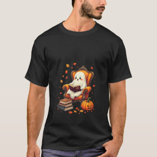 Camiseta Lector de libros fantasma para mujeres leyendo el 