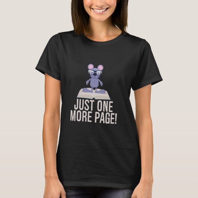 Camiseta Lector de libros Leer divertida rata de ratones de (Anverso)