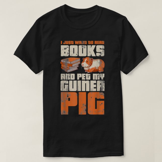 Camiseta Lector de libros Lover Mascota Dueño de Guinea Cer (Diseño del anverso)