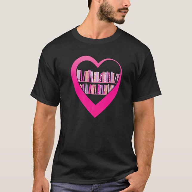 Camiseta Lector de libros Nerd Heart Librarian Love Leading (Anverso)