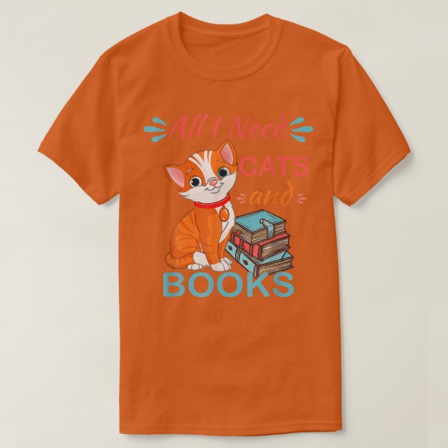 Camiseta Lector De Libros Todo Lo Que Necesito Son Libros G (Diseño del anverso)