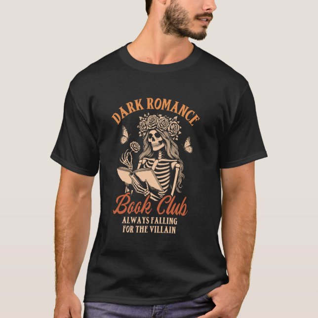 Camiseta Lector de mut de romance oscuro Villain libro de r (Anverso)