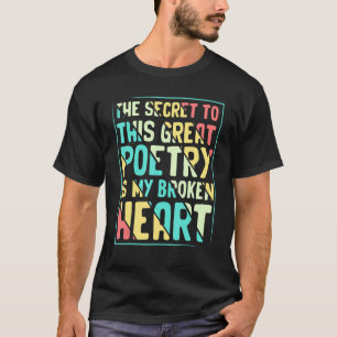 Camiseta Lector de poesía de poesía, escritor divertido sec