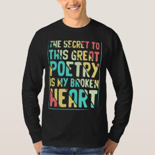 Camiseta Lector de poesía de poesía, escritor divertido sec