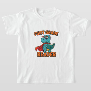 Camiseta Lector de primer curso de dinosaurio T-Rex vuelve
