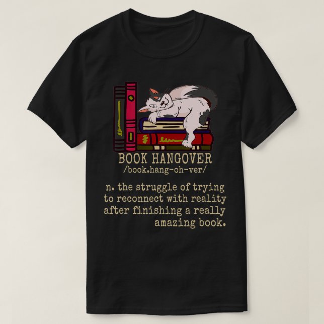 Camiseta Lector de resaca de libros divertidos (Diseño del anverso)