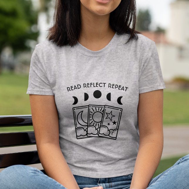 Camiseta Lector de tarjetas Tarot Fases místicas de la luna (Tarot Card Reader Mystical Moon Phases T-Shirt)