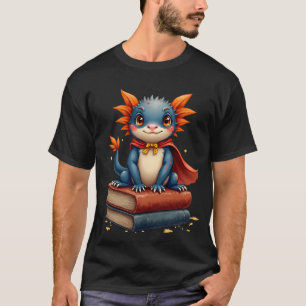 Camiseta Lector Superhéroe Axolotl - Dark Academia de BookT