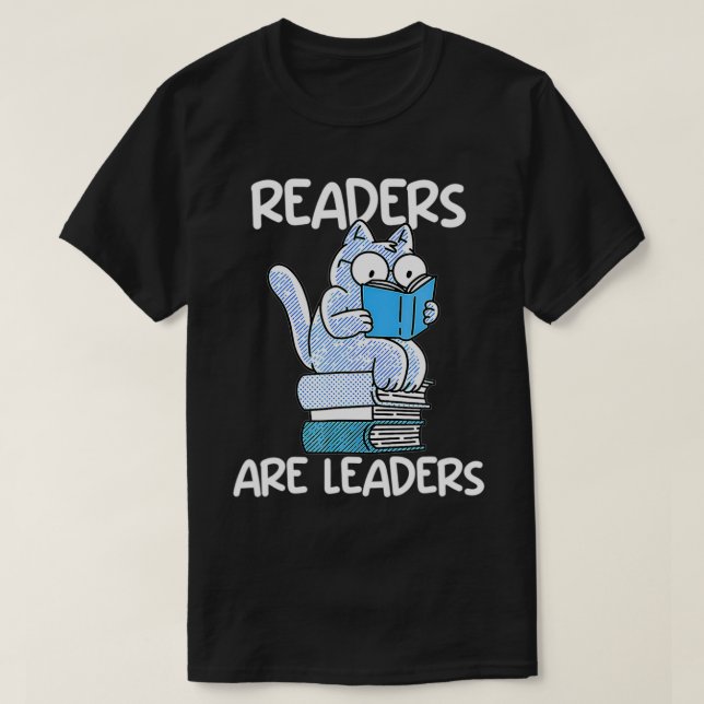 Camiseta Lectores de lectura de libros de gatos bonitos son (Diseño del anverso)